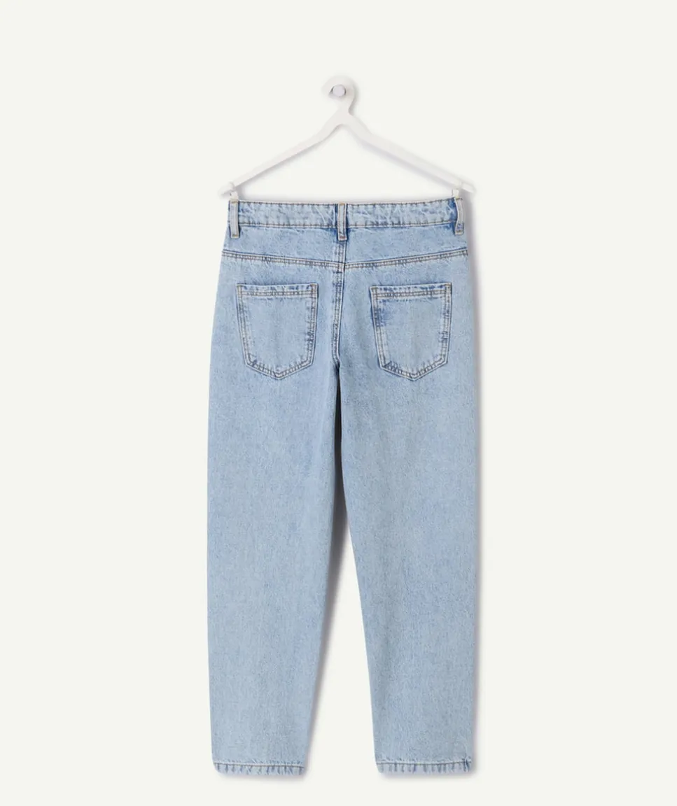 Jean garçon droit denim délavé