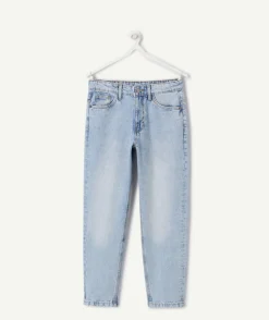 Jean garçon droit denim délavé