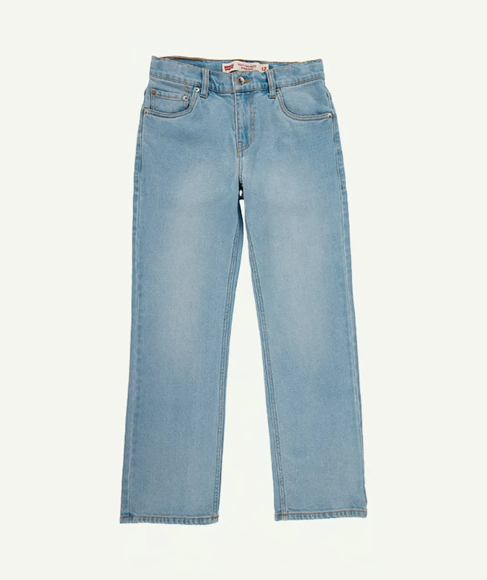 Jean garçon relaxed denim bleu