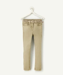 Jean super skinny fille kaki