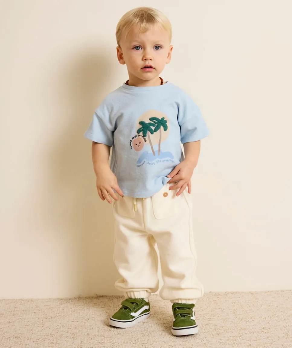 Jogging bébé garçon coton blanc