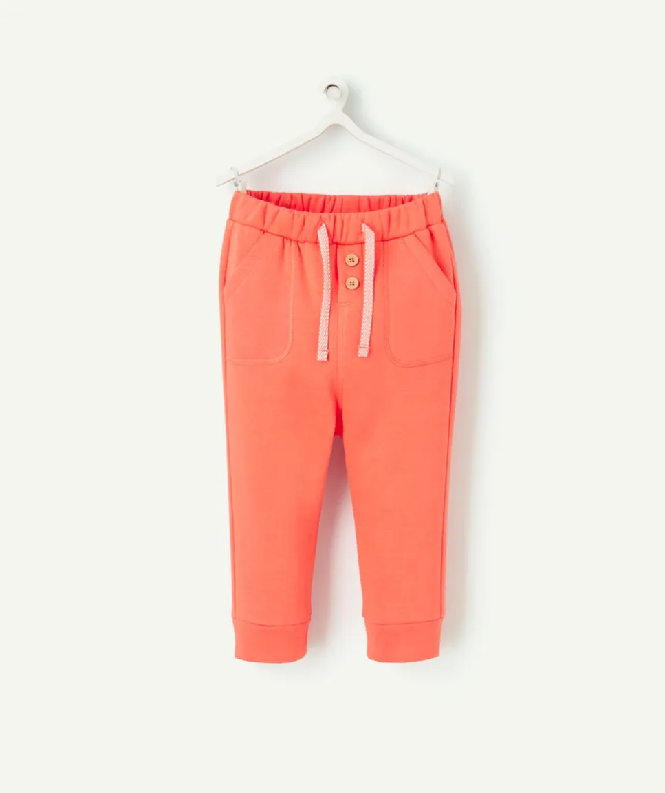 Jogging bébé garçon en fibres recyclées orange