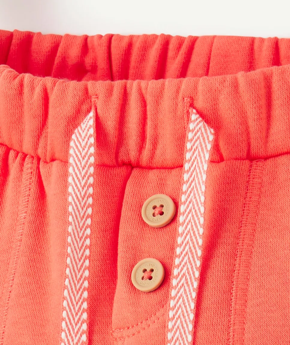 Jogging bébé garçon en fibres recyclées orange
