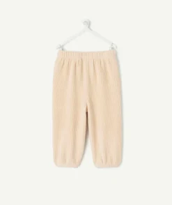 Jogging bébé garçon en velours écru