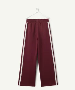 Jogging fille large bordeaux