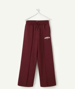 Jogging fille large bordeaux