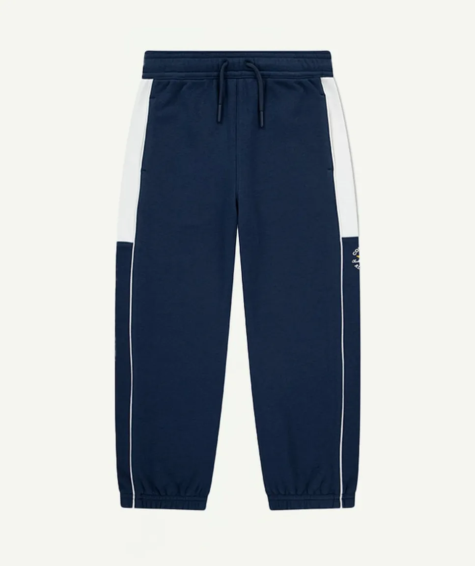 Jogging garçon baggy bleu et blanc