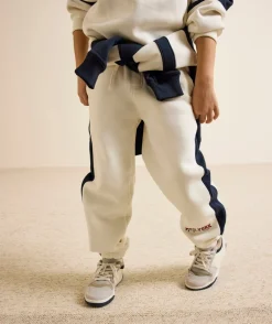 Jogging garçon blanc imprimé