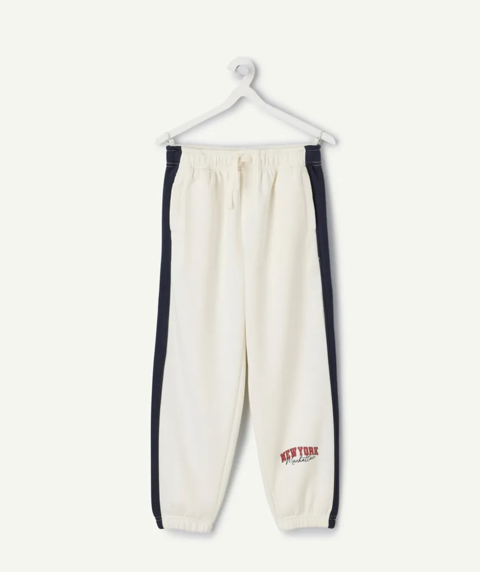 Jogging garçon blanc imprimé