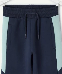 Jogging garçon bleu colorblock