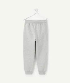 Jogging garçon gris chiné avec patch