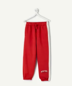 Jogging garçon rouge avec imprimé