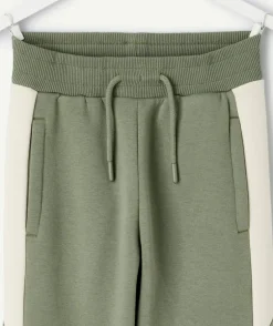 Jogging garçon vert colorblock