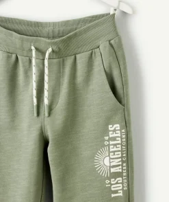 Jogging garçon vert imprimé