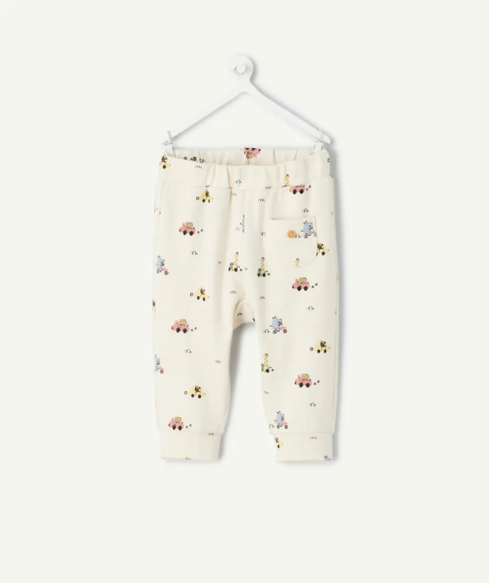 Jogging naissance garçon imprimé blanc