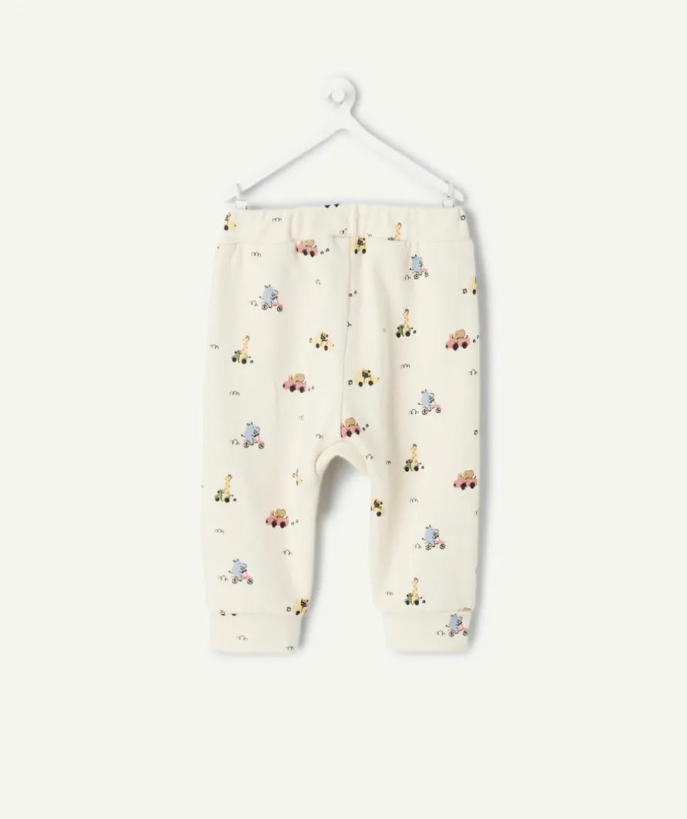 Jogging naissance garçon imprimé blanc