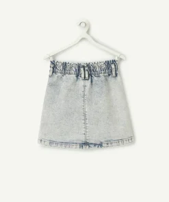 Jupe en denim délavée pour fille