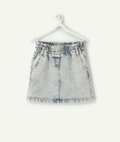 Jupe en denim délavée pour fille