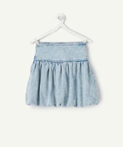 Jupe fille denim bleu