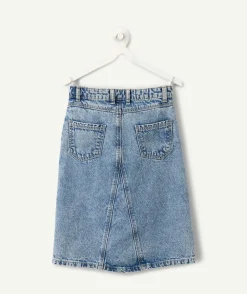 Jupe fille denim bleu