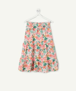 Jupe fille imprimé floral coloré