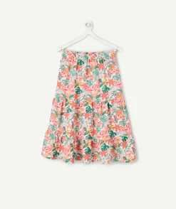 Jupe fille imprimé floral coloré