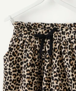 Jupe fille imprimé léopard taille élastique