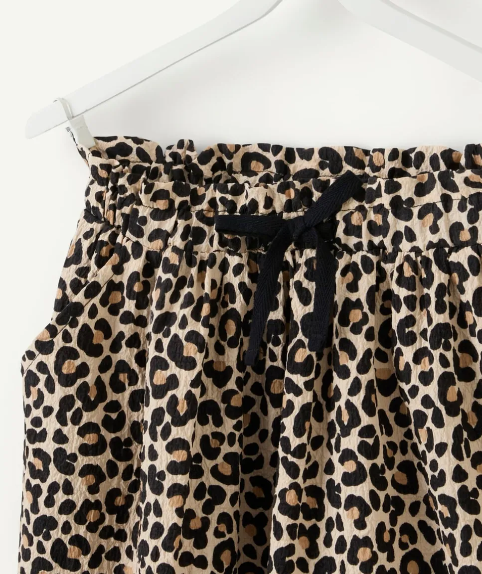 Jupe fille imprimé léopard taille élastique
