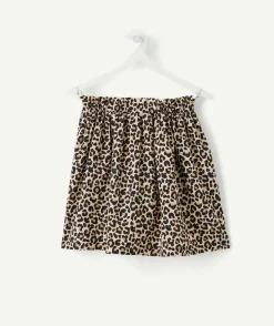 Jupe fille imprimé léopard taille élastique