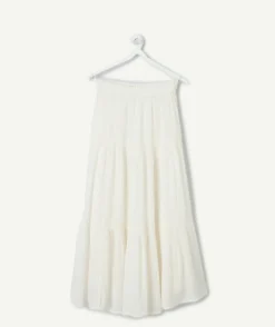 Jupe fille longue blanche