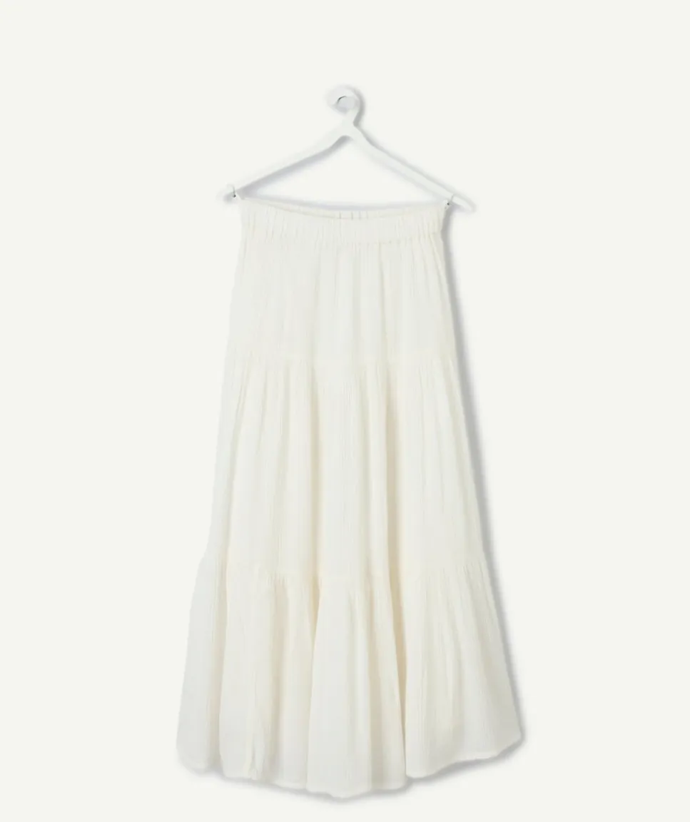 Jupe fille longue blanche