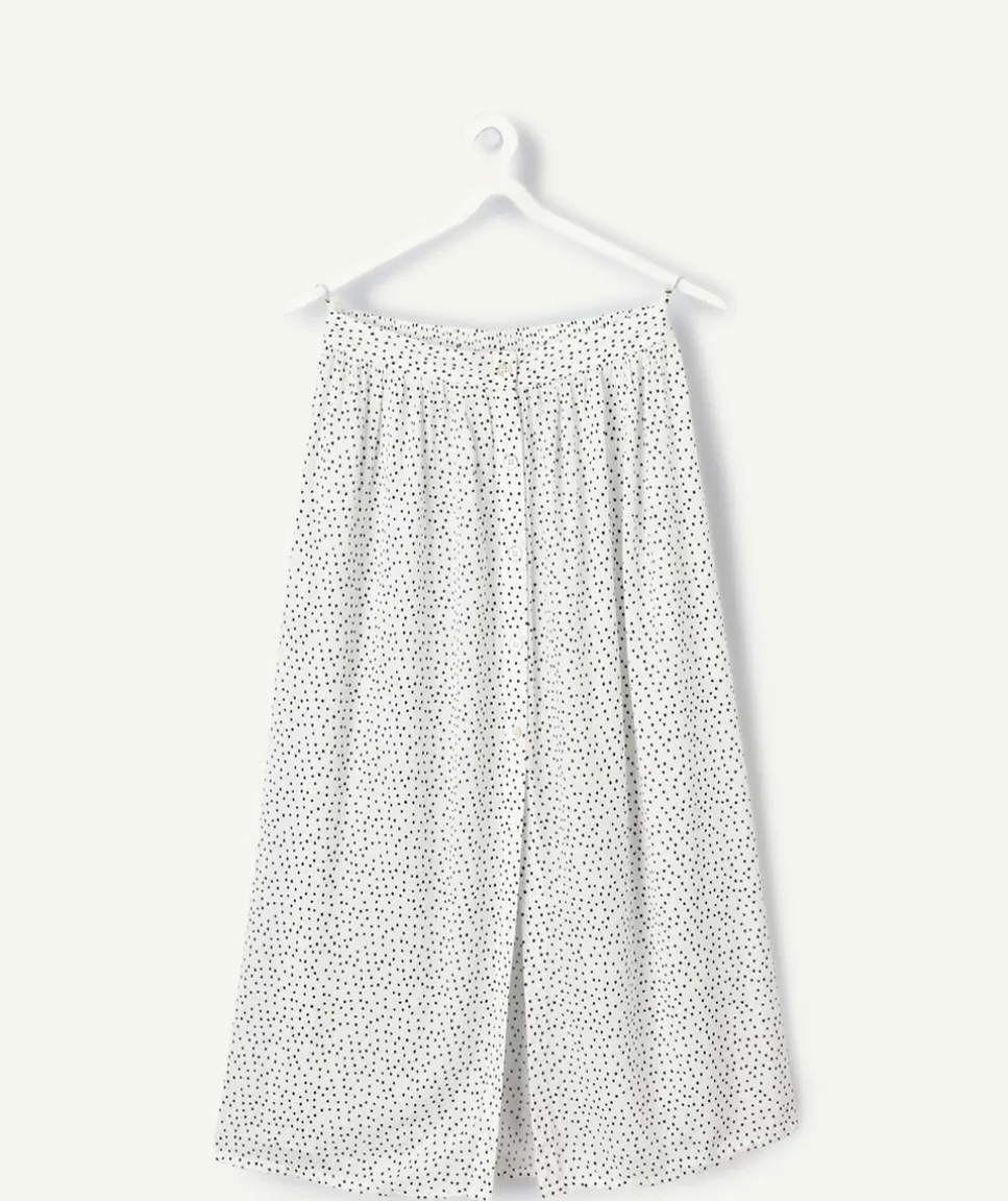 Jupe fille longue blanche imprimé