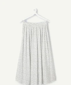 Jupe fille longue blanche imprimé