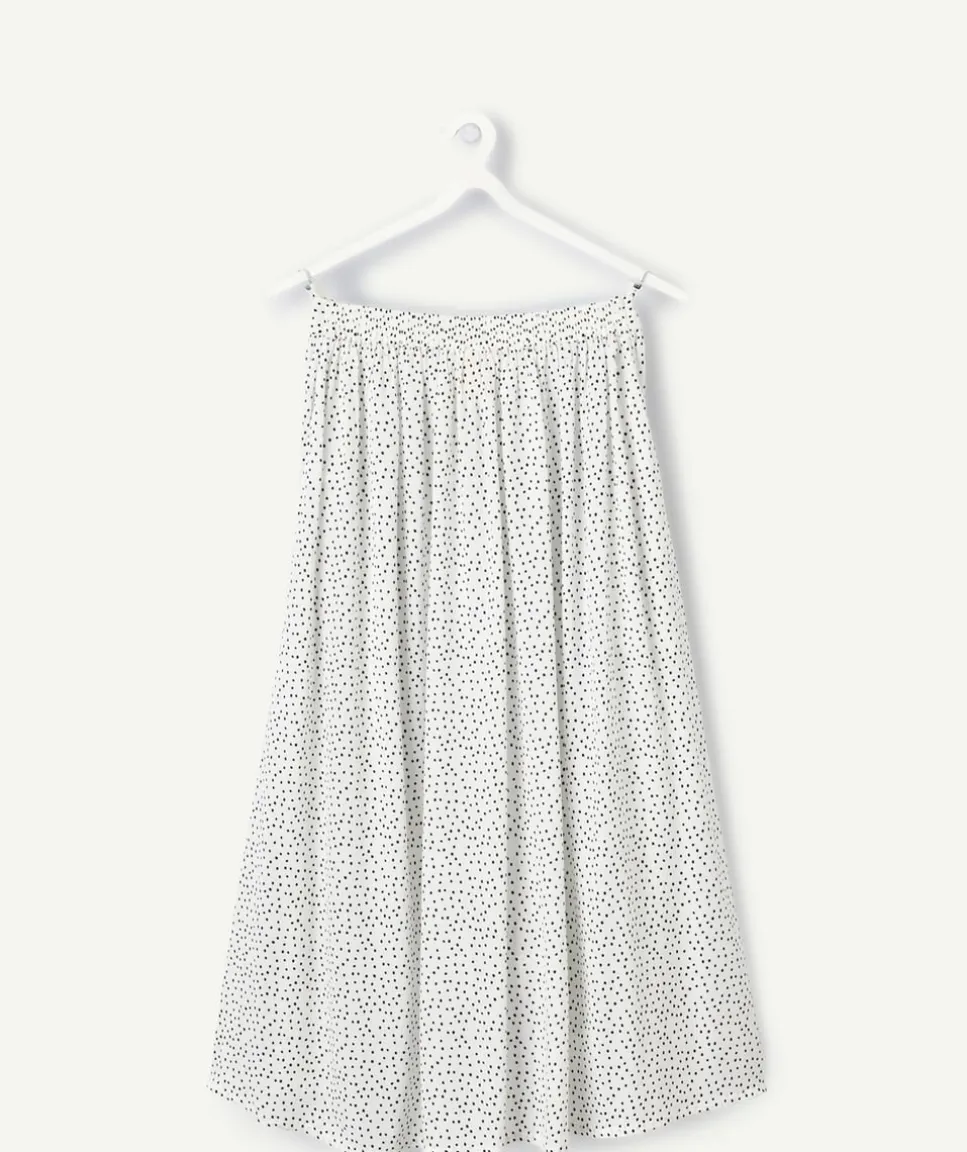 Jupe fille longue blanche imprimé