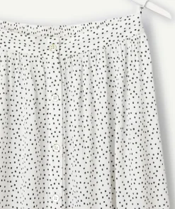 Jupe fille longue blanche imprimé