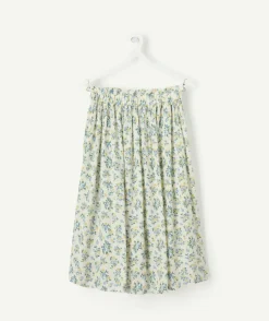 Jupe fille longue imprimé fleuri