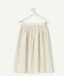 Jupe plissée couleur dorée pour fille
