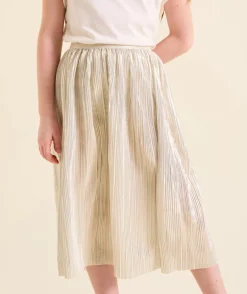 Jupe plissée couleur dorée pour fille