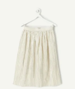 Jupe plissée couleur dorée pour fille