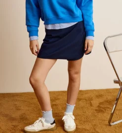 Jupe-short fille marine