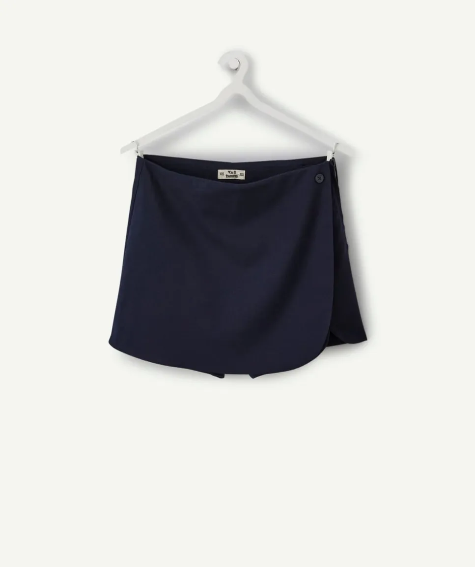 Jupe-short fille marine