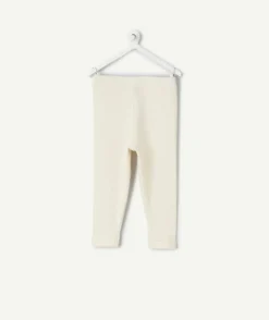Legging bébé fille écru côtelé