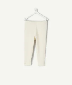 Legging bébé fille écru côtelé
