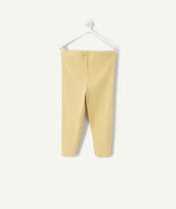 Legging bébé garçon jaune côtelé