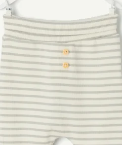 Legging bébé garçon rayés gris