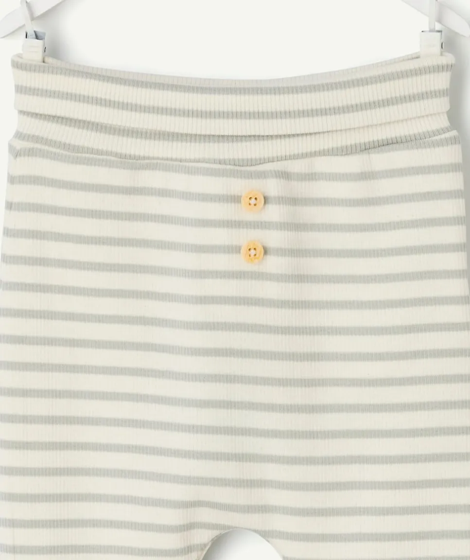 Legging bébé garçon rayés gris
