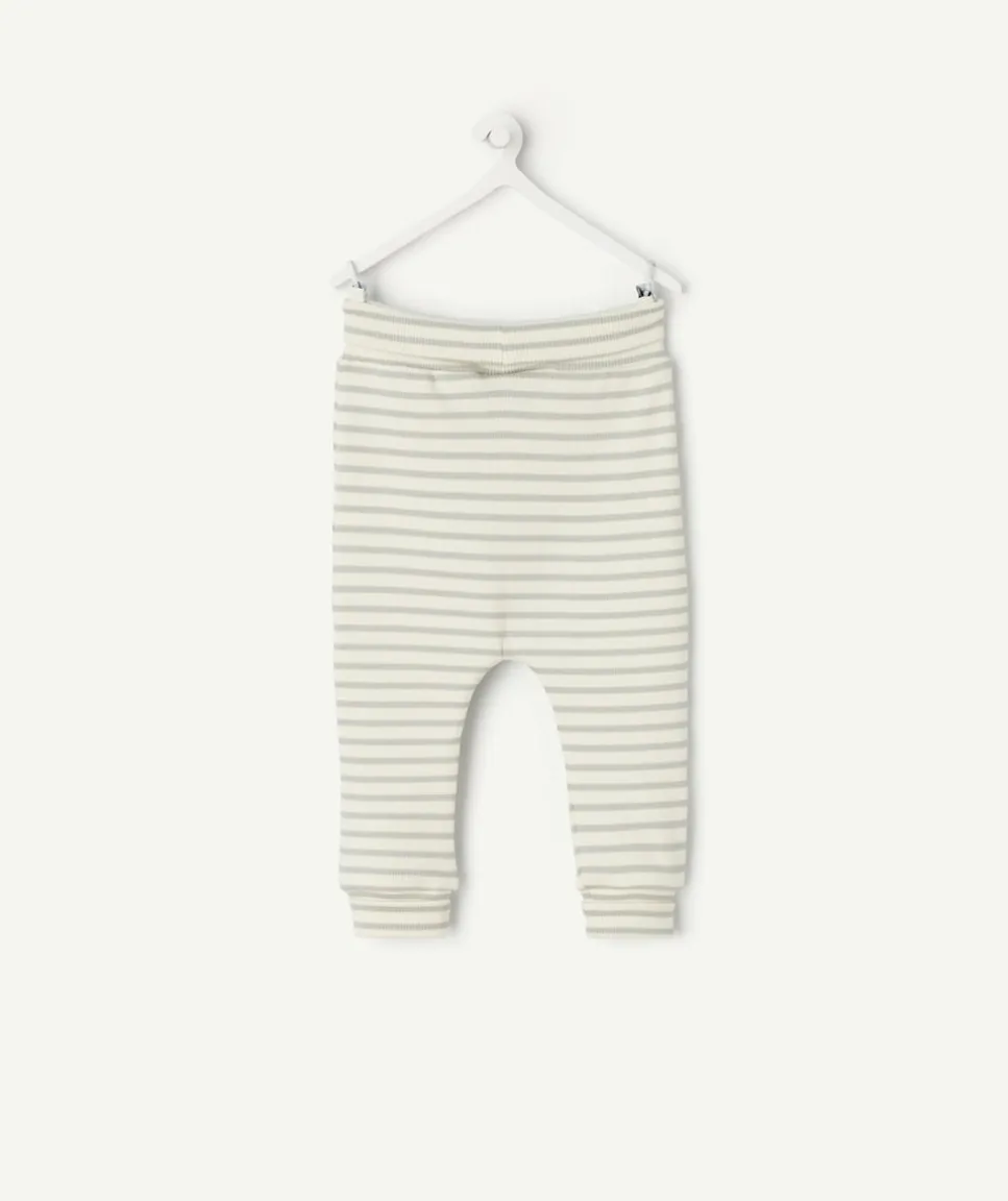 Legging bébé garçon rayés gris