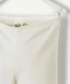 Legging court bébé fille en coton biologique blanc