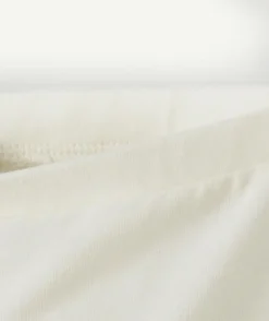 Legging court bébé fille en coton biologique blanc