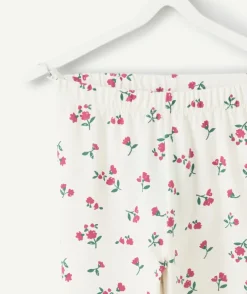 Legging fille imprimé fleuri